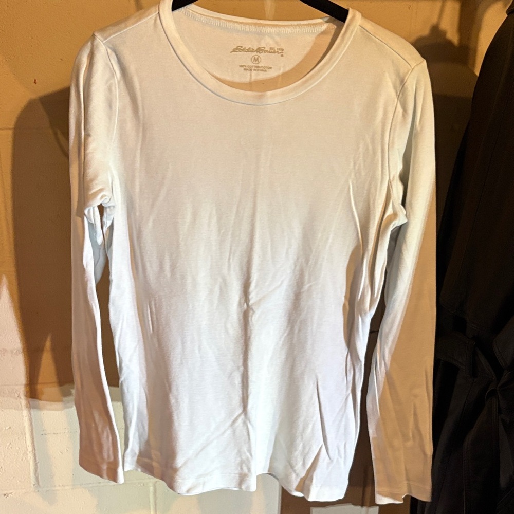 Eddie Bauer Classic White Long Sleeve Tee
